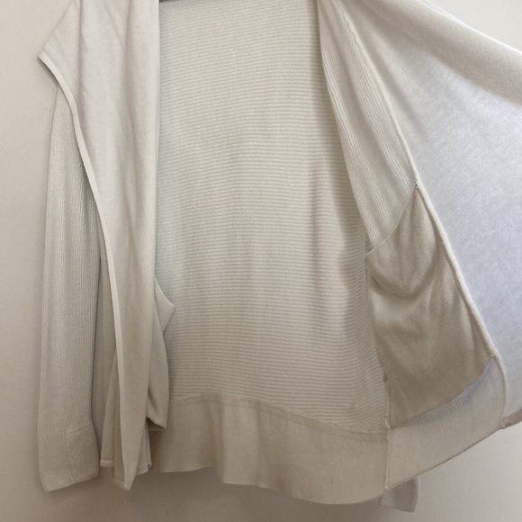 Lululemon Sundown Sweater Wrap Womens 4 6 Antique White Relaxed Cashlu Hoodie - Picture 11 of 14